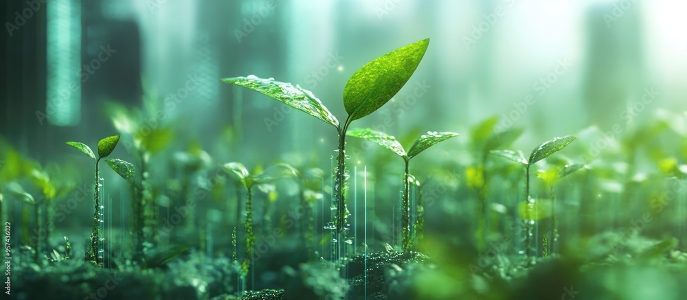 Poster ai driven environmental analysis by engineers integrating digital technologies for sustainable futur
