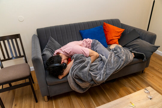 Sick on couch 