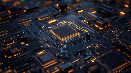 Close up of a Printed Circuit Board