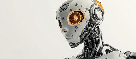 3D illustration of a robot on a white background