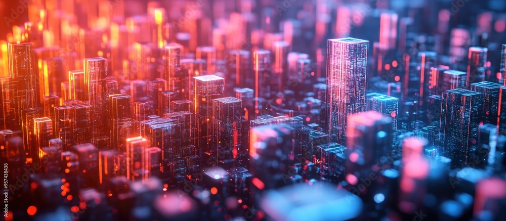 Poster a dynamic 3d representation of an ai assistant embodies boundless knowledge and data in a vibrant di