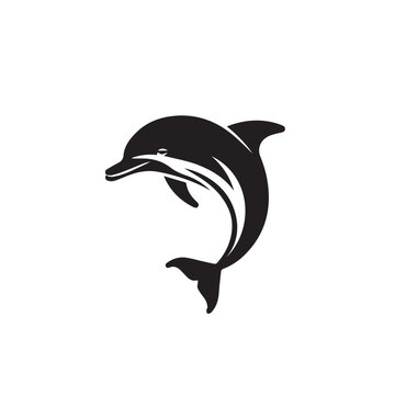 recommend clip art: dolphin in cartoon, doodle style . Image for t-shirt, web, mobile apps and ui. Isolated 2d vector illustration in logo, icon, sketch style, Eps 10, black and white. AI Generative