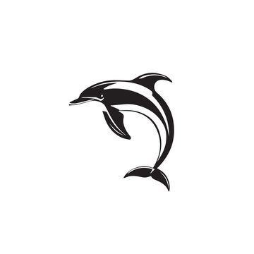 recommend clip art: dolphin in cartoon, doodle style . Image for t-shirt, web, mobile apps and ui. Isolated 2d vector illustration in logo, icon, sketch style, Eps 10, black and white. AI Generative