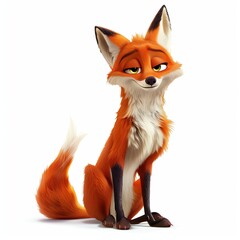 Obraz premium Foxe Sound element animal cartoon isolated whitebackground 16:9