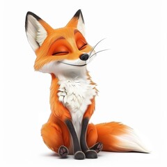 Obraz premium Foxe Spirit animal cartoon isolated whitebackground 16:9