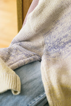Jeans and sweater detail