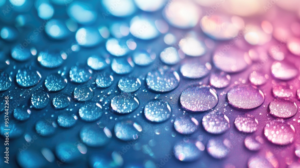 Aufkleber array of shimmering circles on a shiny dew gradient backdrop, transitioning from deep shadows to bri