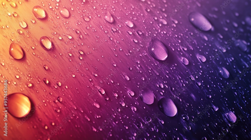 Poster gradient backdrop with shiny dew and an array of shimmering circles, smoothly transitioning from dar