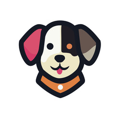 Happy Orange red brown Dog icon logo Playful and Colorful Dog Icon with Happy Expression  Perfect for Pet-Themed Branding, Mobile Apps, and User Interface Design