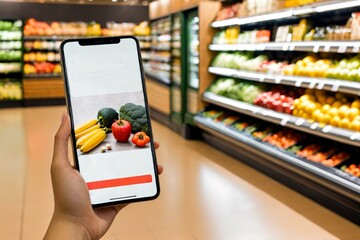 person in supermarket