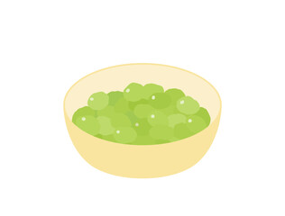 ウグイス豆の甘煮をイメージしたイラスト