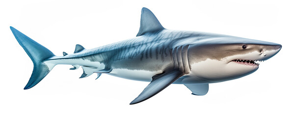 Fototapeta premium Shark on white background.