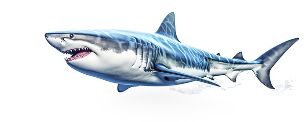 Fototapeta premium Shark on white background.