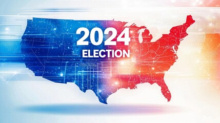 Electoral college graphic, USA map overlay, election process theme, 3D illustration