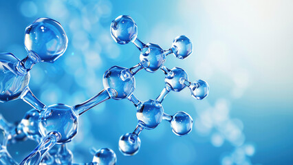 Crystal Clear Molecular Structure In Blue Light