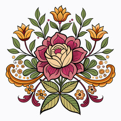 Vintage Floral Decorative Clip art Vector