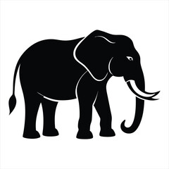 Elephant silhouette vector