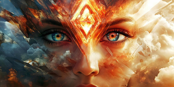 third eye person, ai generated.