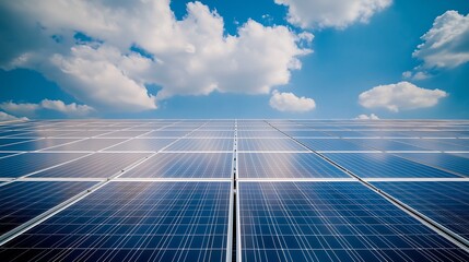 solar panel with sun light