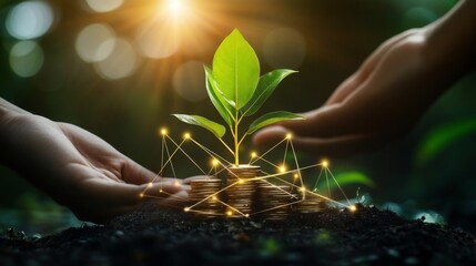 Fototapeta premium Nurturing Growth: Planting a New Future