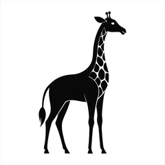 Obraz premium Giraffe silhouette vector