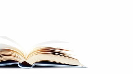 Fototapeta premium Open book isolated on white background with copy space