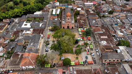 Pueblorrico, Antioquia - Colombia - July 21, 2024. Municipality of Colombia, located in the...