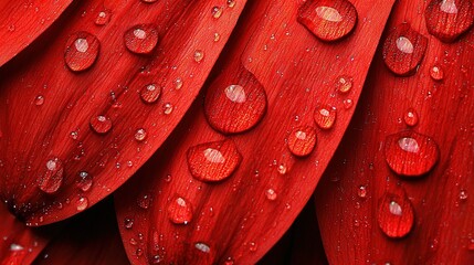 Fototapeta premium A close-up of red flowers with water droplets on the petals