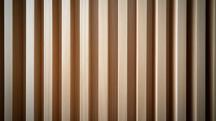 Obraz premium Minimalist light wood panel wall with clean vertical lines