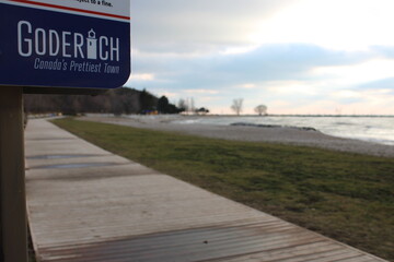 Cloudy Sunset in Fall at Goderich 