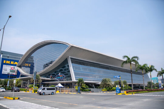 Mall of Asia Arena facade in Manila, Philippines