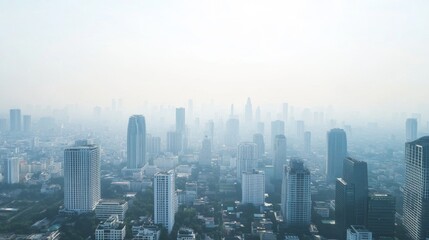 Urban Skyline in Haze