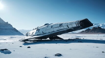 Aircraft Parked in Snow