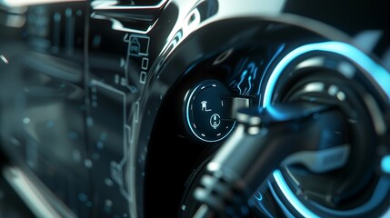Fototapeta premium electric vehicle charging port