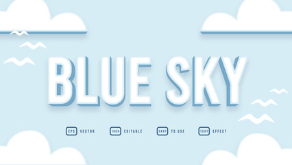 Blue Sky Editable Text Effect