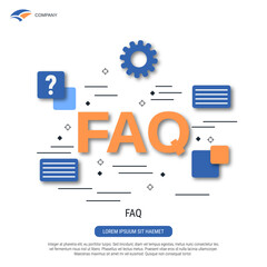 FAQ, user guide, tutorial flat style vector concept illustration