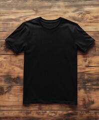black t-shirt mockup blank template