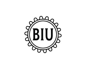 BIU logo design vector template. BIU