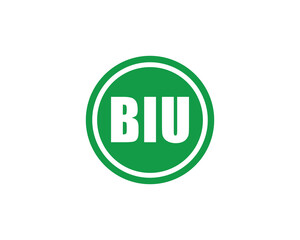 BIU logo design vector template. BIU