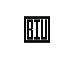 BIU logo design vector template. BIU