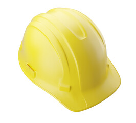 Yellow Construction Hard Hat Isolated. Transparent PNG.