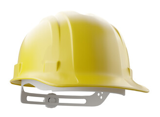 Fototapeta premium Yellow Construction Hard Hat Isolated. Transparent PNG.