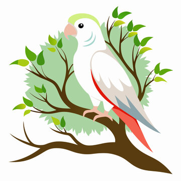 recommend clip art: Lovebird Silhouette with Tree art Vector Illustration