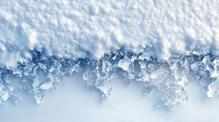 Obraz premium Frosty ice border background