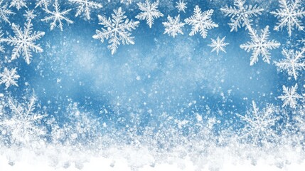 Frosty ice border background