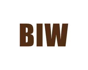 BIW logo design vector template. BIW