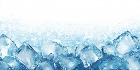 Obraz premium Frosty ice border background