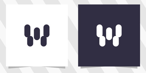 letter w logo design vector