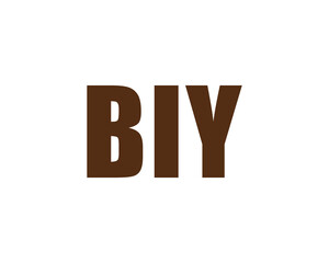 BIY Logo design vector template. BIY
