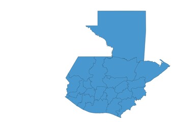 Mapa de la República de Guatemala © Stockchi